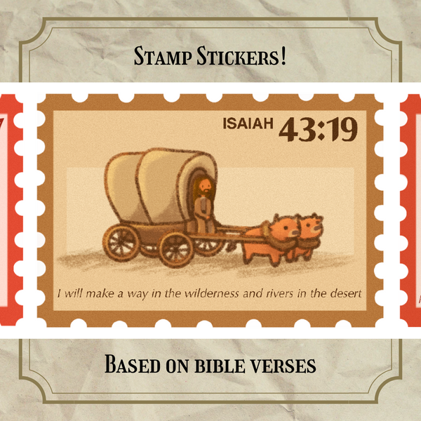 Bible Verse Stamp Stickers! (Set of 3)