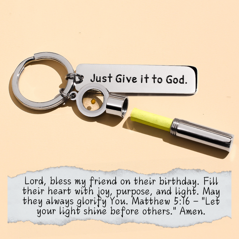 Prayer Capsule - Mustard Seed Keychain