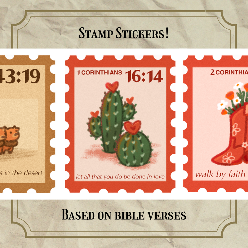 Bible Verse Stamp Stickers! (Set of 3)