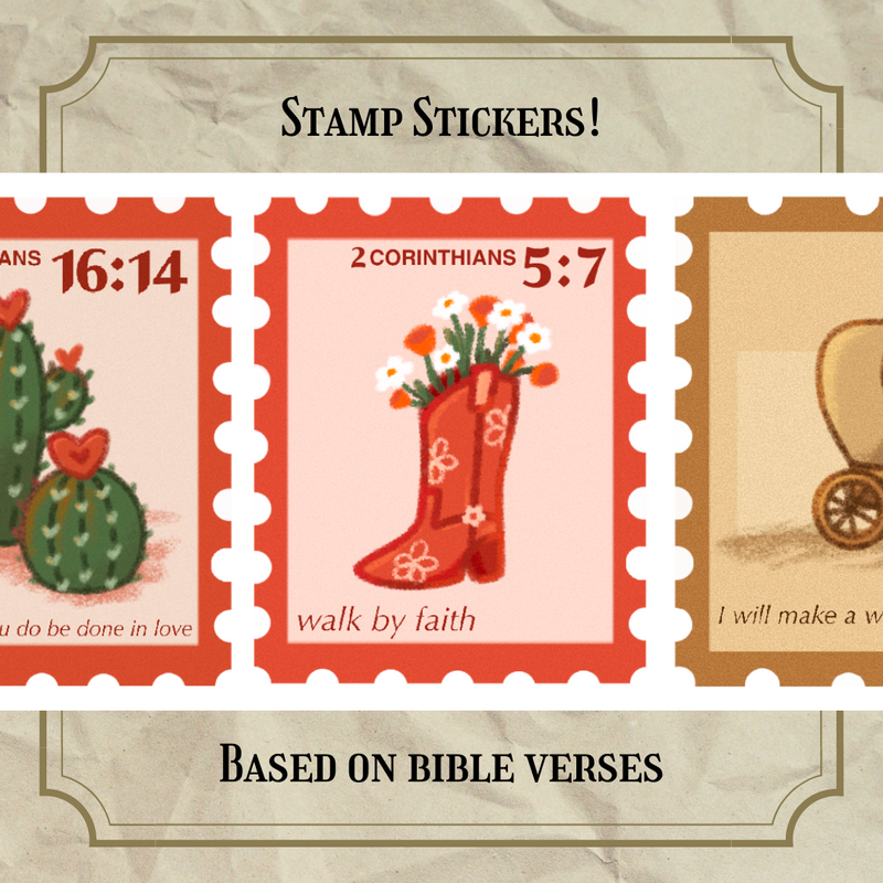 Bible Verse Stamp Stickers! (Set of 3)