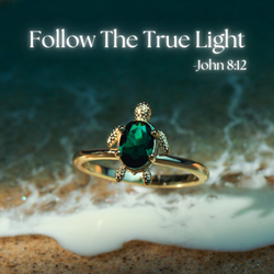 Follow The True Light - Sea Turtle Ring