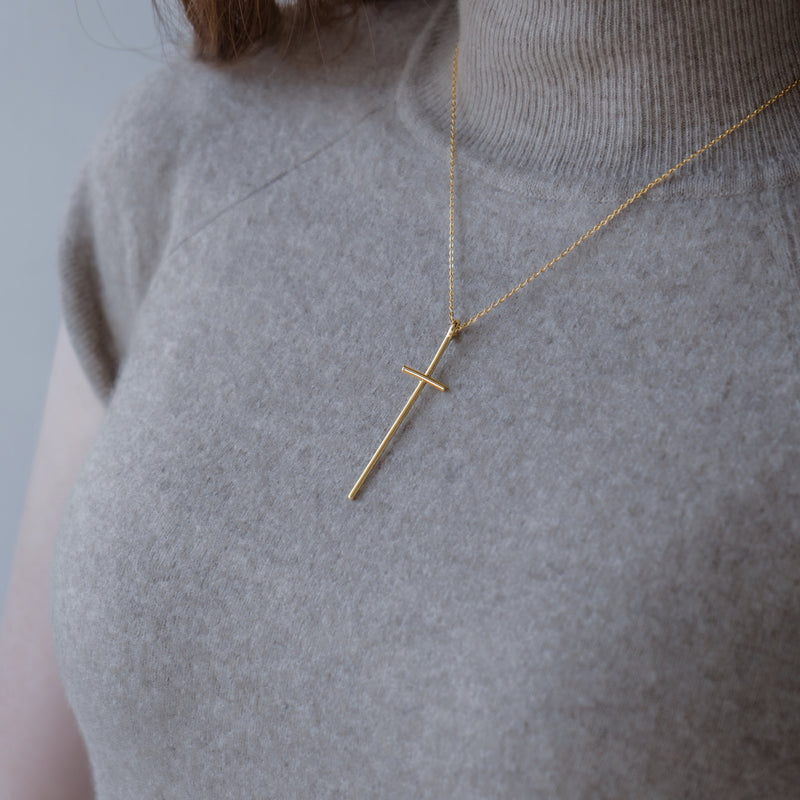 A Cross to Hold Onto - Sterling Necklace