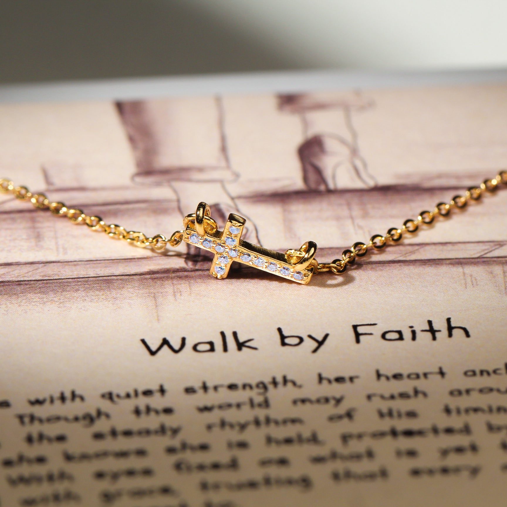 Walk By Faith - Dainty Cross