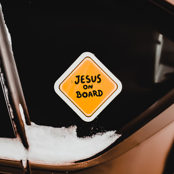 Jesus On Board - Vinyl Sticker