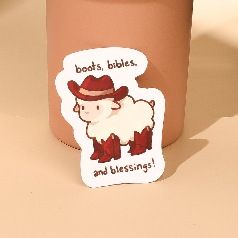 Boots Bible Blessings - Sheep Sticker