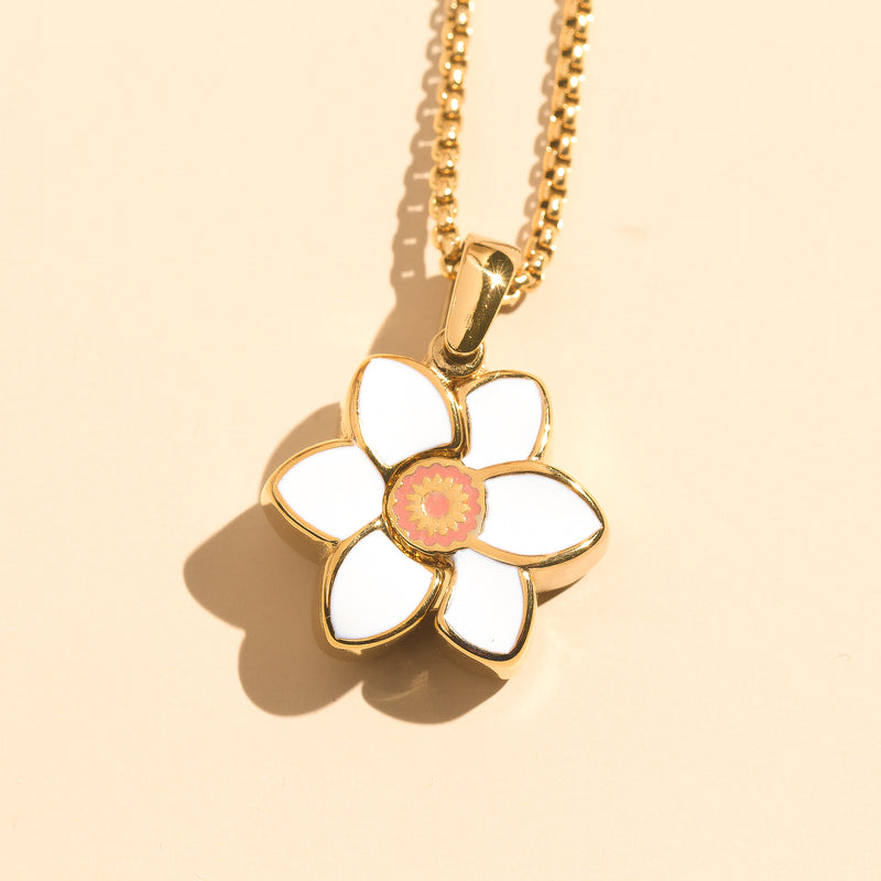 Daffodil Locket - Stainless Steel Necklace