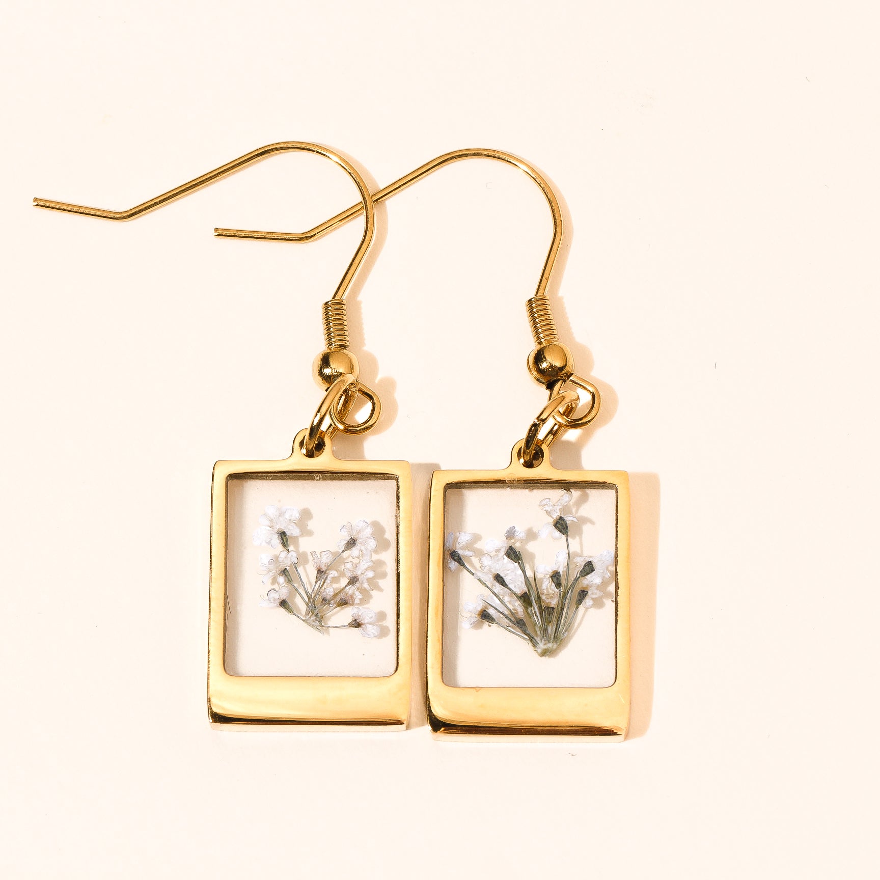 Natural Wild Flower - Square Earrings