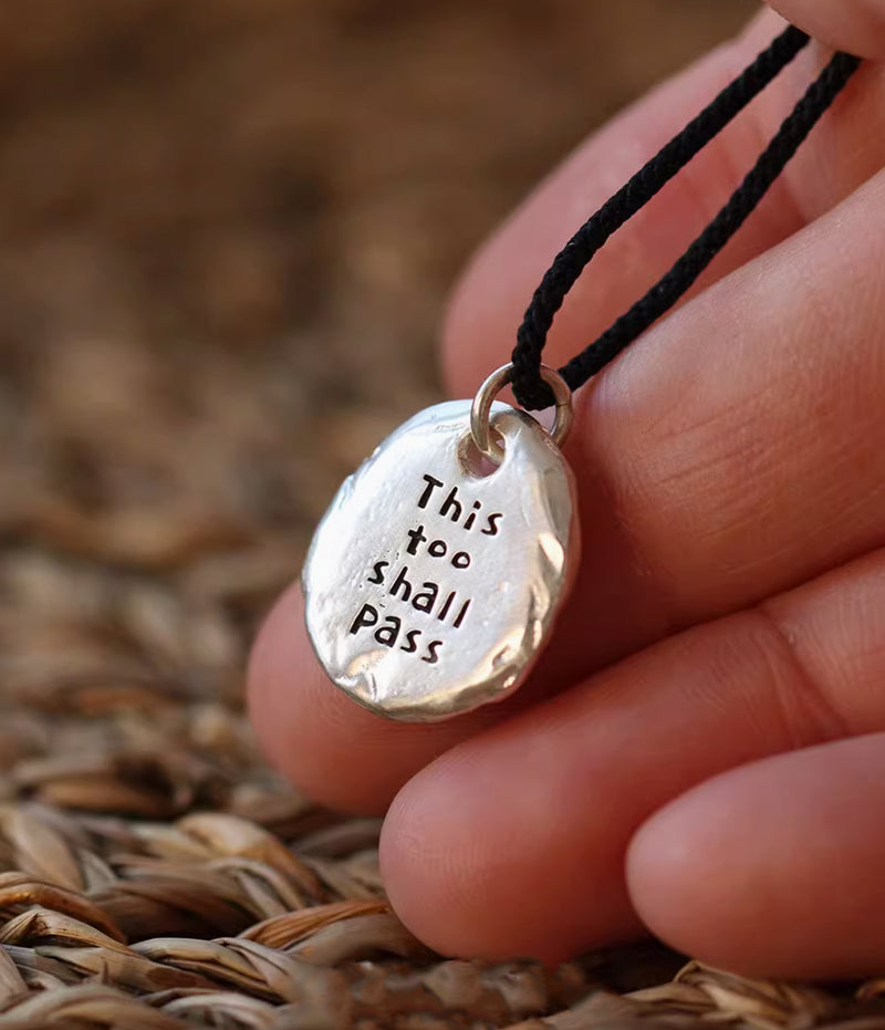 This Too Shall Pass - Sterling Nugget Necklace