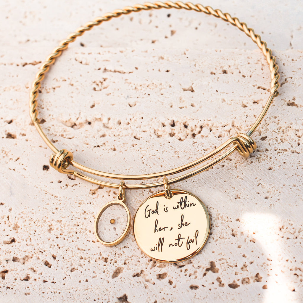 God is Within Her, She Will Not Fail Bracelet – faithbraceletco